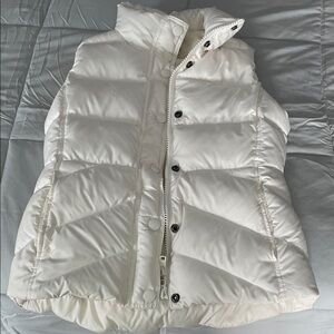J. Crew Women's White Puffer Vest
